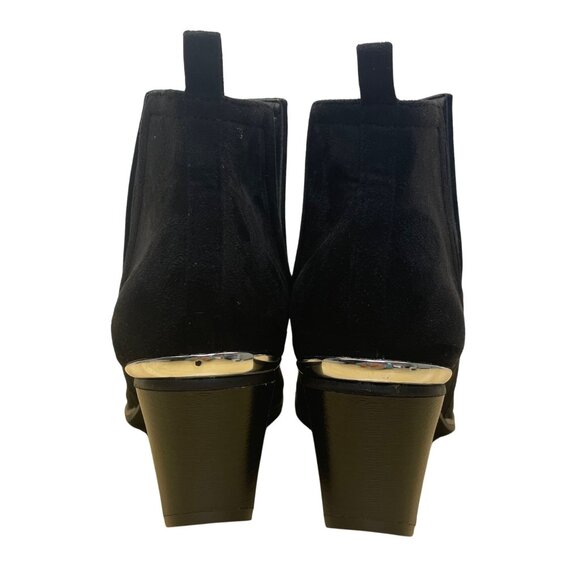 Journee Collection Women’s Black Faux Suede Wide Width Ankle Booties Size 12 - Picture 7 of 9